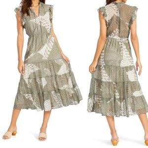 BB Dakota. Mixed Bag dress. Olive Green. NWT.  Size L.
